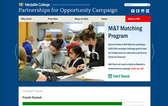 Medaille College Giving Campaign website Medaille College Giving Campaign website